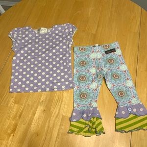 Matilda Jane Purple/Blue Outfit, Size 2